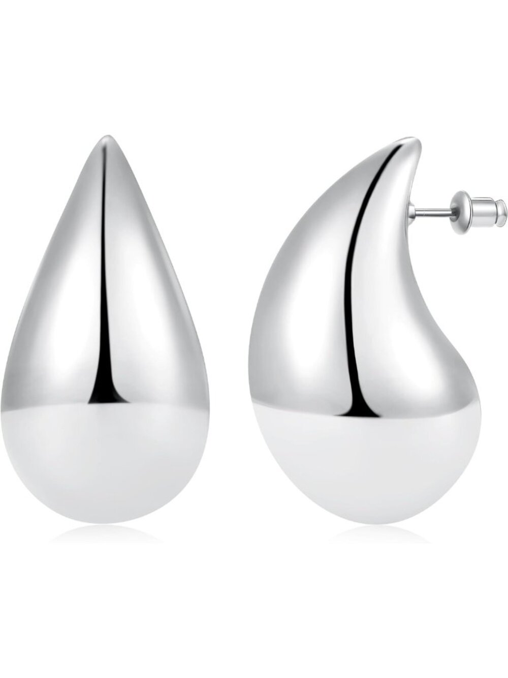 Chic 14K Gold Plated Teardrop Earrings for Women | Stylish Chunky Drop Design